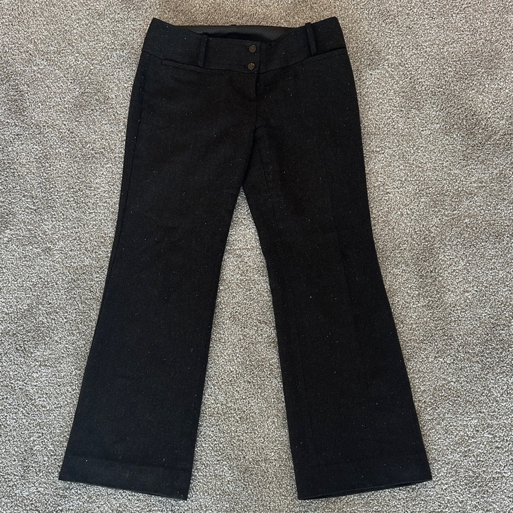 The Limited Sleek chocolate brown wool Drew Cut Pants